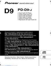 Pioneer Elite PD-D9-J Operating Instructions Manual