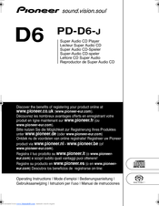 Pioneer Elite PD-D6-J Operating Instructions Manual