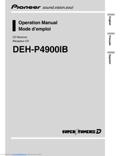 Pioneer DEH-P4900IB - Radio / CD Operation Manual