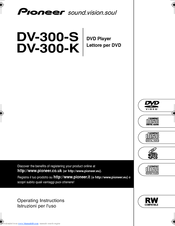Pioneer DV 300 Operating Instructions Manual