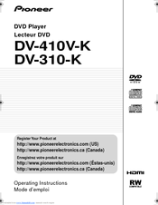 Pioneer 310-K - DV DVD Player Operating Instructions Manual