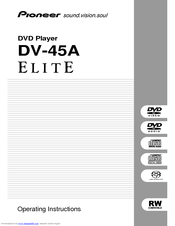 Pioneer DV-45A Elite Operating Instructions Manual