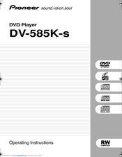 Pioneer DV-585K-s Operating Instructions Manual