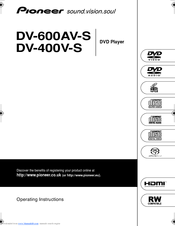 Pioneer DV-600AV-S Operating Instructions Manual