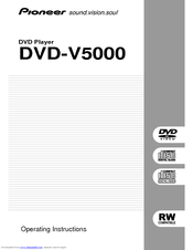 Pioneer DVD-V5000 Operating Instructions Manual