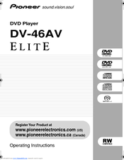 Pioneer DV46AV - Elite DVD Player Operating Instructions Manual