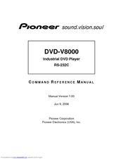 Pioneer V8000 - DVD Professional Player Command Reference Manual