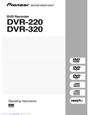 Pioneer DVR-320 Operating Instructions Manual