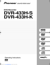 Pioneer DVR-433H-K Operating Instructions Manual