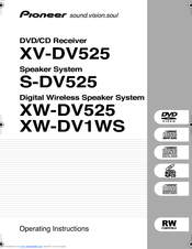 Pioneer XV-DV525 Operating Instructions Manual