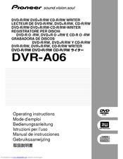 Pioneer DVR-A06 Operating Instructions Manual