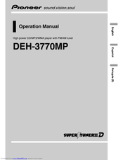 Pioneer Super Tuner III D DEH-3770MP Operator's Manual