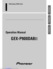 Pioneer GEX-P900DABII Operation Manual