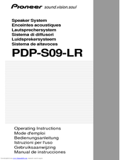 Pioneer PDP-S09-LR Operating Instructions Manual