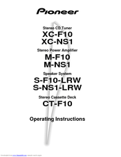 Pioneer S-F10-LRW Operating Instructions Manual