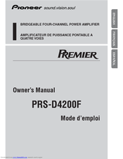 Pioneer PRS-D4200F - Premier Amplifier Owner's Manual