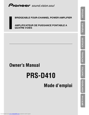 Pioneer PRS-D410 Owner's Manual