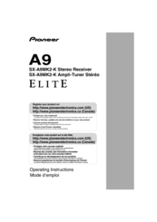 Pioneer Elite G-Clef SX-A9MK2-K Operating Instructions Manual