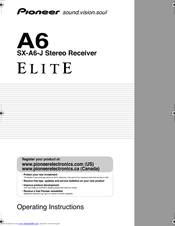 Pioneer ELITE A6 Operating Instructions Manual