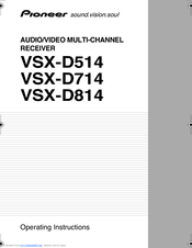 Pioneer VSX-D514 Operating Instructions Manual