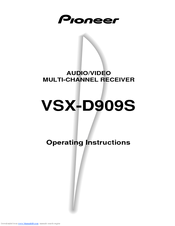 Pioneer VSX-D909S Operating Instructions Manual