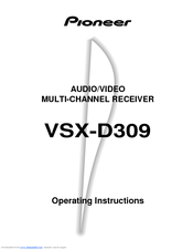 Pioneer VSX-D309 Operating Instructions Manual