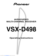Pioneer VSX-D498 Operating Instructions Manual