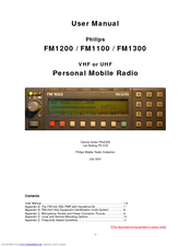 Philips FM1100 User Manual