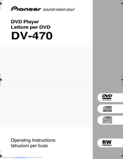 Pioneer DV-470 Operating Instructions Manual