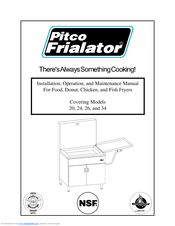 Pitco 26 Installation And Operation Manual