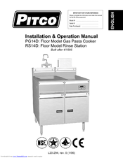 Pitco PG14D Installation And Operation Manual