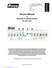 Pitco Solstice I12 Service Manual