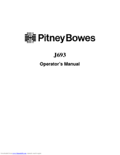 Pitney Bowes J693 Operator's Manual