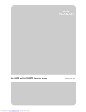 Planar LA1910RTC Operation Manual