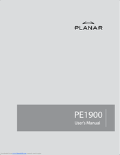 Planar PE1900 User Manual