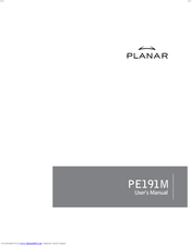 Planar PE191M User Manual