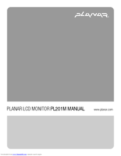Planar PL201M Manual