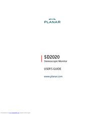 Planar SD2020 User Manual
