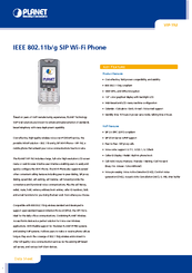 Planet VIP-192 Specifications