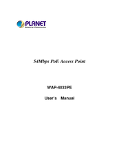 Planet Network Device WAP-4033PE User Manual