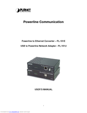 Planet PL-101E User Manual