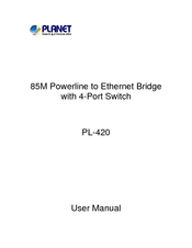 Planet 85M Powerline to Ethernet Bridge with 4-Port Switch PL-420 User Manual