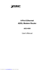 Planet ADE-4000 User Manual