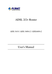 Planet ADSL 2/2+ Router ADE4400v2 User Manual