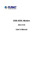 Planet USB ADSL Modem ADU-2120 User Manual
