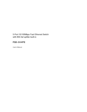 Planet FSD-504PE User Manual