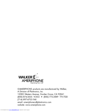 Plantronics Walker Ameriphone Fire Alarm User Manual