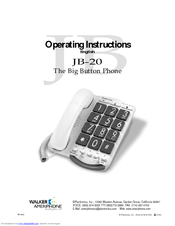 JB T20 Operating Instructions Manual