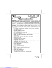 Audiovox Prestige Platinum APS-510C Owner's Manual