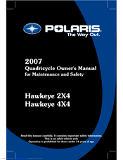 Polaris Hawkeye 2X4 2007 Owner's Manual